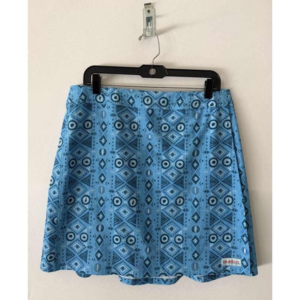 Ripskirt Hawaii Skirt Womens Large Blue True Wrap Travel Adjustable Beach